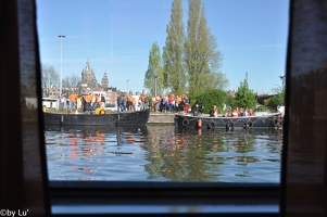 from the Sunset houseboat - Queen's day 